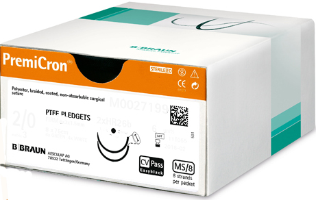 Szwy chirurgiczne PremiCron® 0 (3.5) 5X45CM  zielone - niewchłanialne - 36 szt.