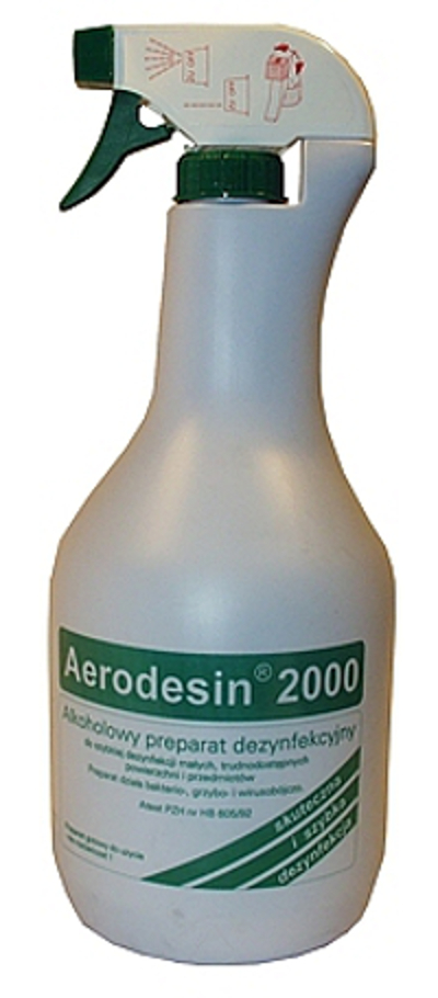 Aerodesin płyn do dezynfekcji butelka 1 litr ze spryskiwaczem