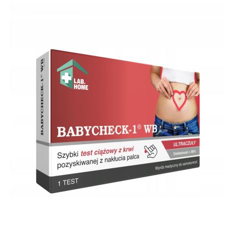 Test ciążowy BABYCHECK - 1 Strip (mocz/surowica, czułość 10 mIU/ml)  VD-3033