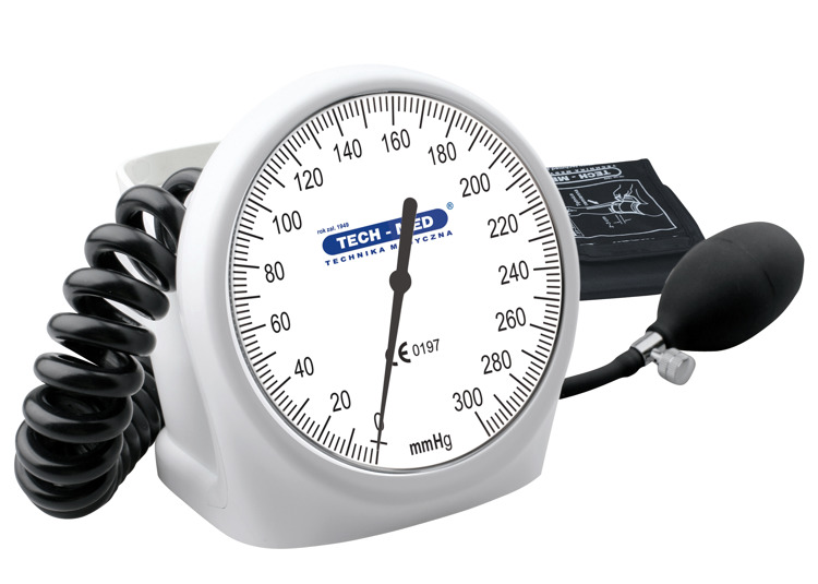 Ciśnieniomierz zegarowy TM-H biały