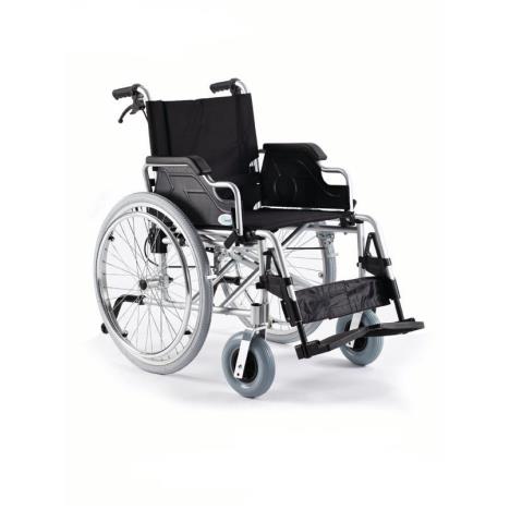 Wózek inwalidzki stalowy H011 z szybkozłączką i kołami tylnymi pełnymi roz. 41 cm