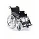 Wózek inwalidzki stalowy H011 z szybkozłączką i regulacją kąta podnóżków roz. 41 cm