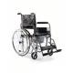 Wózek inwalidzki toaletowy z pełnymi tylnymi kołami i siedzieskiem typu U roz. 45 cm