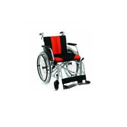 Wózek inwalidzki aluminiowy z szybkozłączką i hamulcem pomocniczym roz. 46 cm