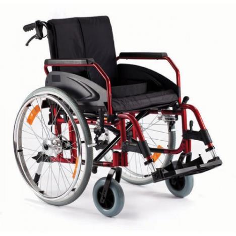 Wózek inwalidzki aluminiowy z szybkozłączką i hamulcem pomocniczym roz. 46 cm