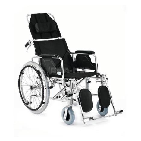 Wózek inwalidzki aluminiowy stabilizujący plecy i głowę roz. 41 cm czarny
