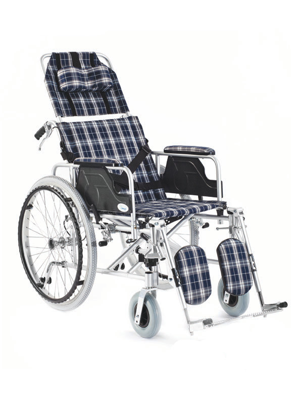 Wózek inwalidzki aluminiowy stabilizujący plecy i głowę roz. 41 cm w kratę