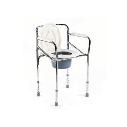 Krzesło toaletowe, srebrno-białe
