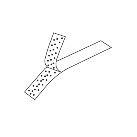 Velcro - Taśma chirurgiczna typu rzep, jałowa 2 cm x 22 cm