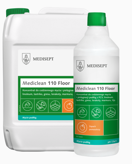 Mediclean 110 Floor Preparat do mycia i konserwacji podłóg 1L - pomarańcza