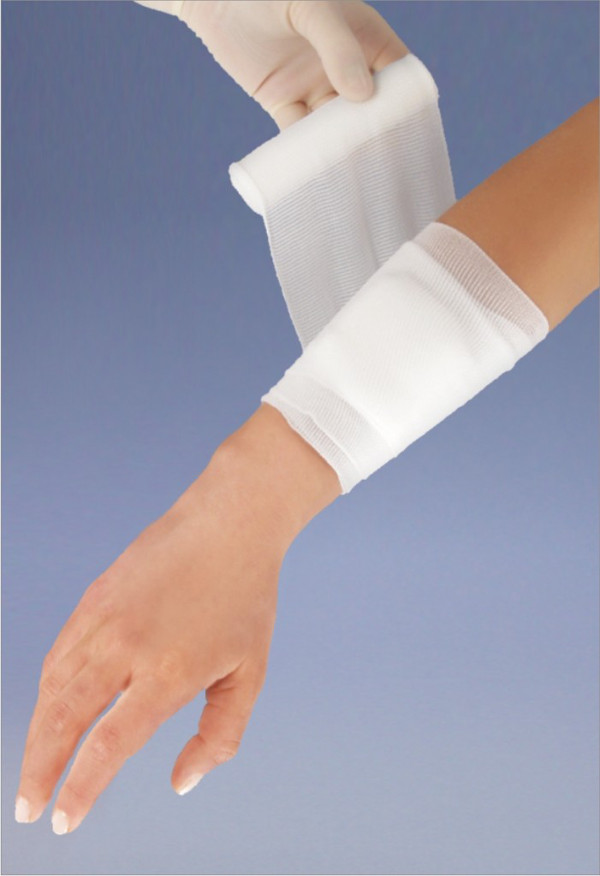 Bandaż podtrzymujący tkany z zapinką o wysokiej rozciągliwości - 12 cm x 4 m