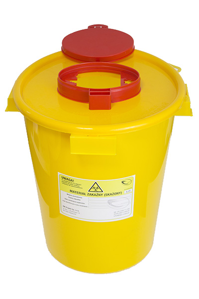 Pojemnik na ostre odpady medyczne UNIVERSAL 6L żółty