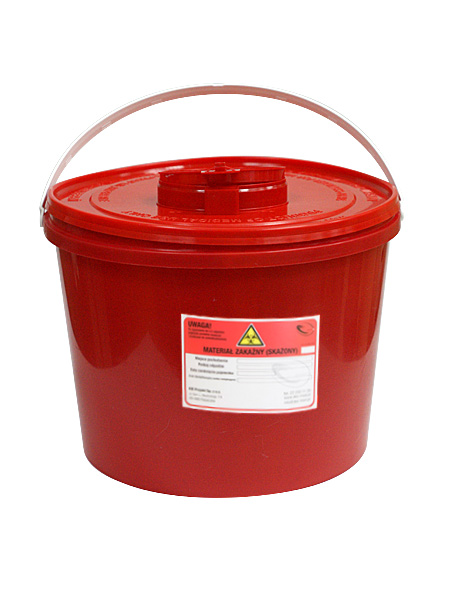 Pojemnik na odpady medyczne 10L czerwony