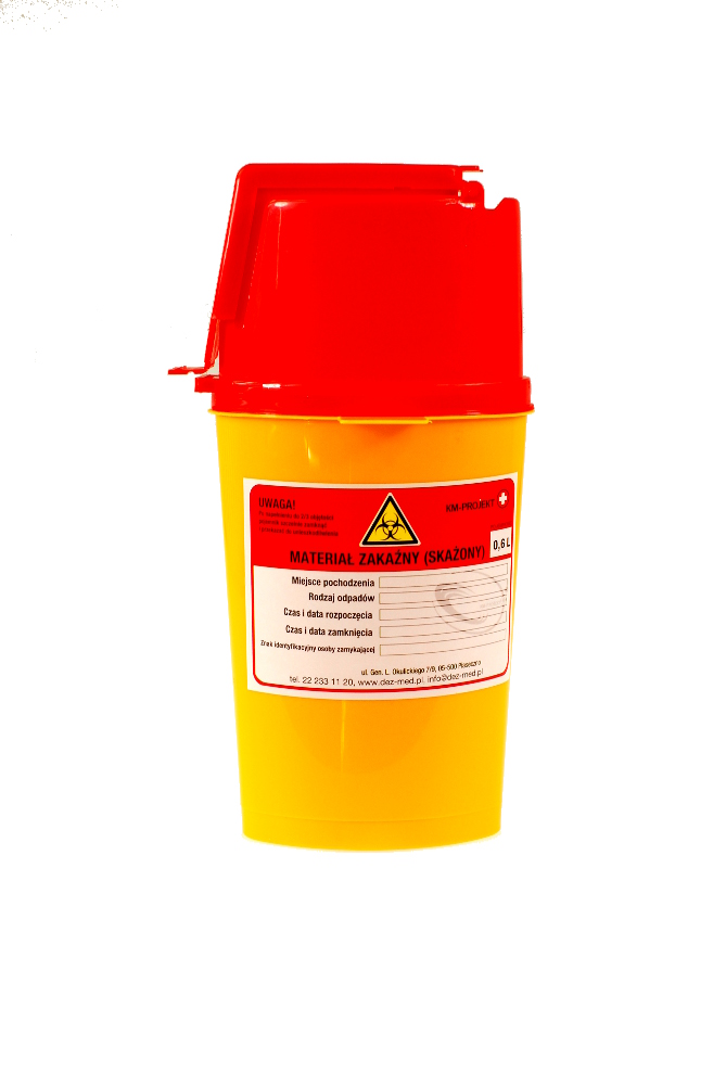 Pojemnik na ostre odpady medyczne SAFEQUICK 1,3L żółty