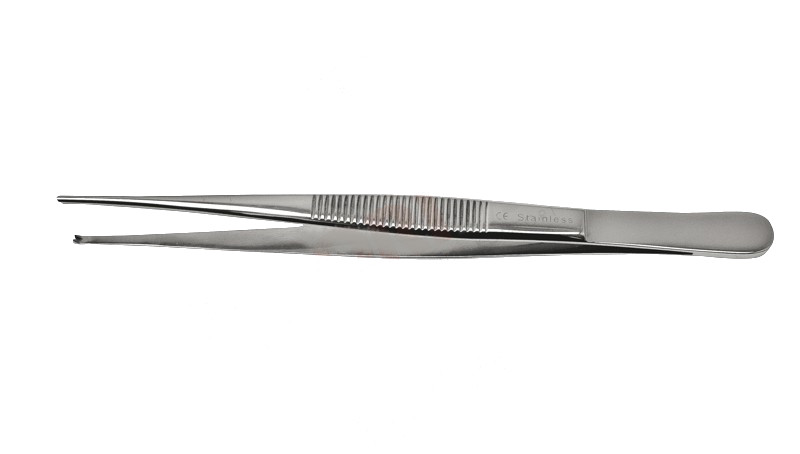 Pęseta chirurgiczna z ząbkiem prosta - dł. 14,5 cm