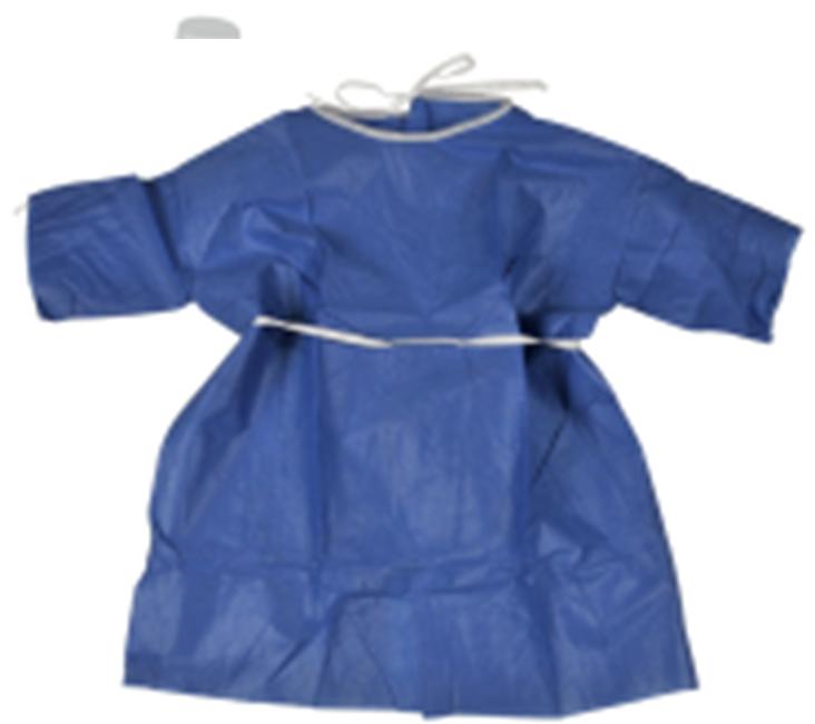 Koszula operacyjna dziecięca, niebieska - 100 szt.