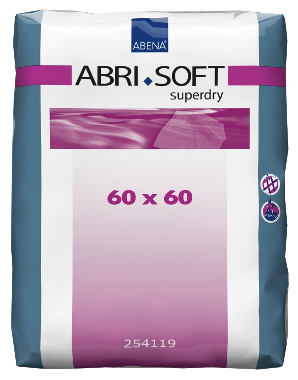 Podkłady jednorazowego użytku Abri Soft Superdry - 60x60 cm, 60 szt.