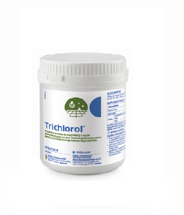 Trichlorol - proszek do dezynfekcji i mycia powierzchni wyrobó medycznych, 0,5 kg