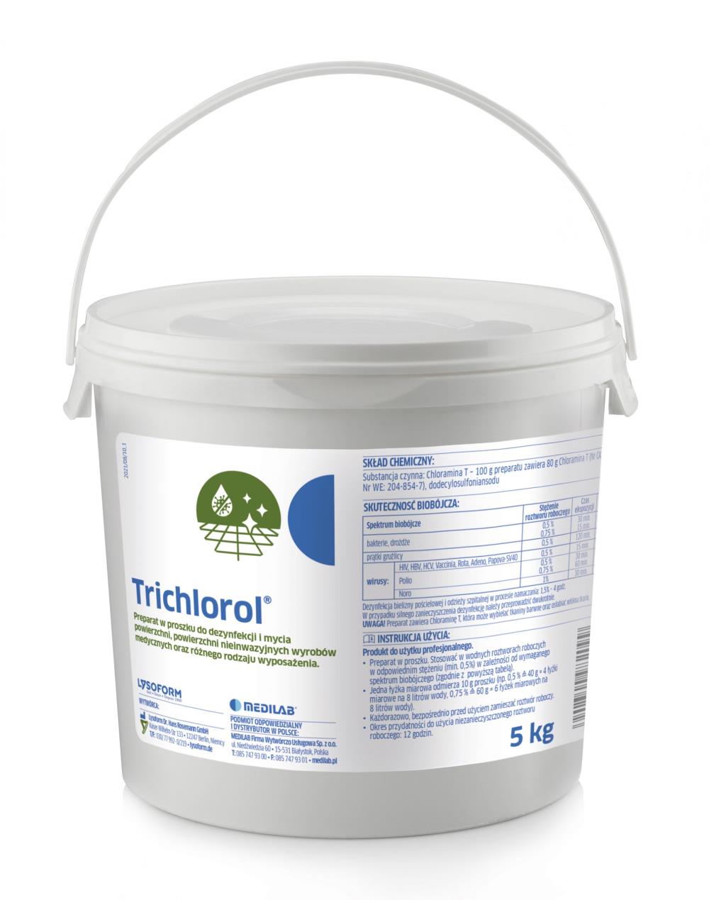 Trichlorol - proszek do dezynfekcji i mycia powierzchni wyrobów medycznych, do 5kg