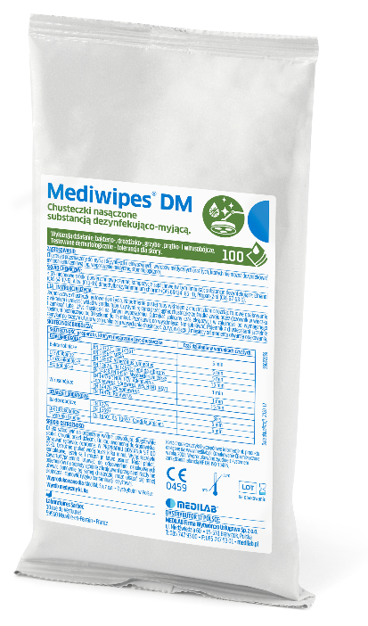 Chusteczki Mediwipes DM 100 szt. - FLOW PACK