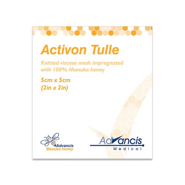 Opatrunek Activon Tulle do leczenia ran z miodem MANUKA 5x5 cm, 1 op.