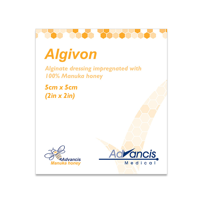 Opatrunek Algivon do leczenia ran z miodem MANUKA 5x5 cm, 1 op.