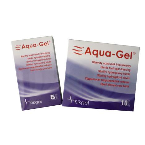 Sterylny opatrunek hydrożelowy Aqua- Gel, owal 5,5 x 11 cm, op. 5 szt 