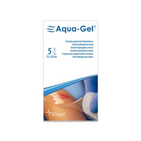 Sterylny opatrunek hydrożelowy Aqua- Gel, 12 x 24 cm, 1 szt.