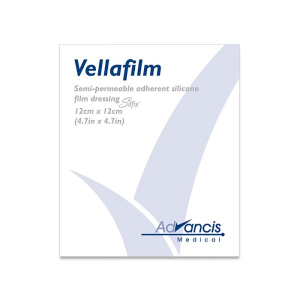 Sterylne opatrunki silikonowe Silfix - Vellafilm 12 x 35 cm, 1 op.