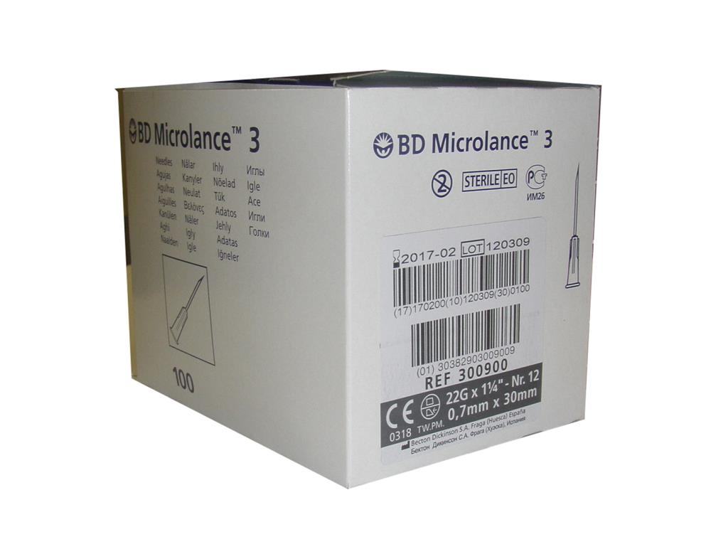 Igły BD Microlance 0,7 x 30 - 100 szt.