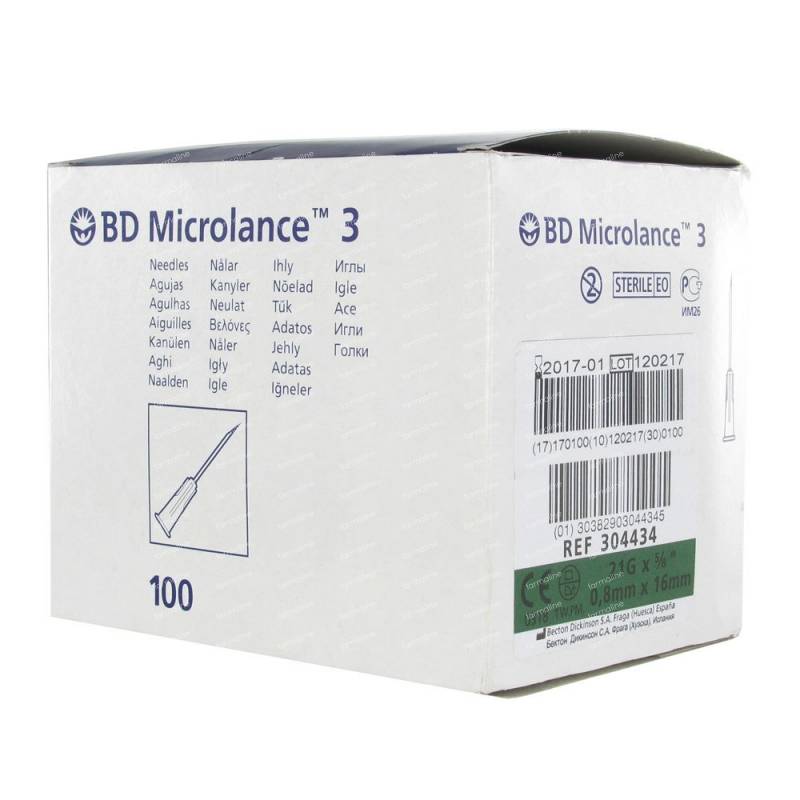 Igły BD Microlance 0,8 x 16 - 100 szt.