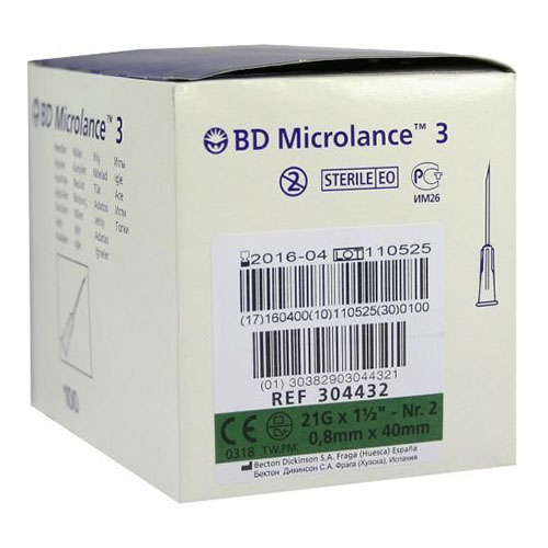 Igły BD Microlance 0,8 x 50 - 100 szt.