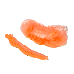 Pomarańczowy czepek polipropylenowy - harmonijka - 100 szt.