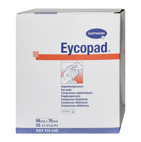 Opatrunek oczny EYCOPAD 56 cm x 70 cm, jałowy, 25 szt.