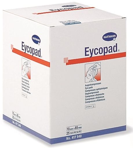 Opatrunek oczny EYCOPAD 70 cm x 85 cm, jałowy, 25 szt.