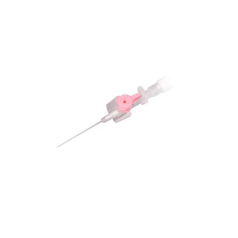 Kaniula dożylna różowa wenflon KD-FIX 1,1 x 32, 20G z portem