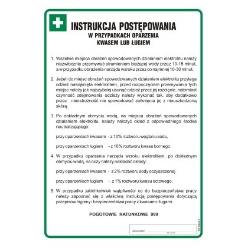 Instrukcja postępowania w przypadku oparzenia kwasem lub ługiem