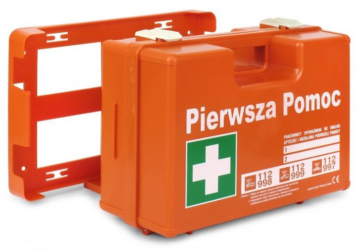 Przemysłowa apteczka pierwszej pomocy „K 10 PLUS” DIN 13164 w walizce z tworzywa
