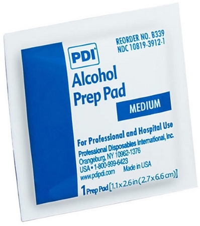 Gaziki nasączone alkoholem PDI Alcohol Prep Pads 6x3cm, 100szt.