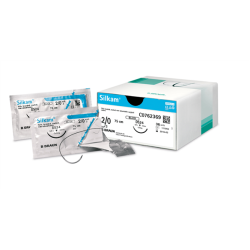 Szew jedwab pleciony Silkam®- 3/0 (2)75CM HR17 - niewchłanialny - 1 szt.