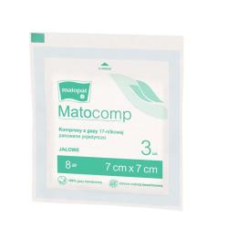Kompresy z gazy Matocomp jałowe 17N 8W, 7 x 7 cm (blister 3 szt) - 1 szt.
