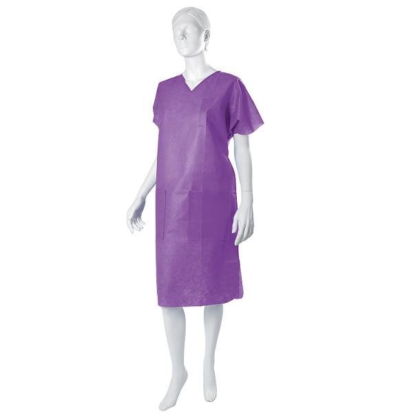 Sukienka operacyjna z włókniny SMS, fioletowa, r. S, 1 szt.