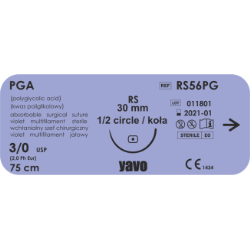 SZWY CHIR. WCHŁ .PGA RAPID 3/0 USP RS-17 1/2 KOŁA 75 CM