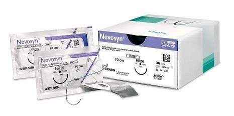 Szwy Novosyn® 1/2 koła, HRC37 3/0, 70 cm-fioletowy-wchłanialne -36 szt.