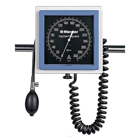 Anestezjologiczny ciśnieniomierz zegarowy Riester Big Ben z kwadratową tarczą