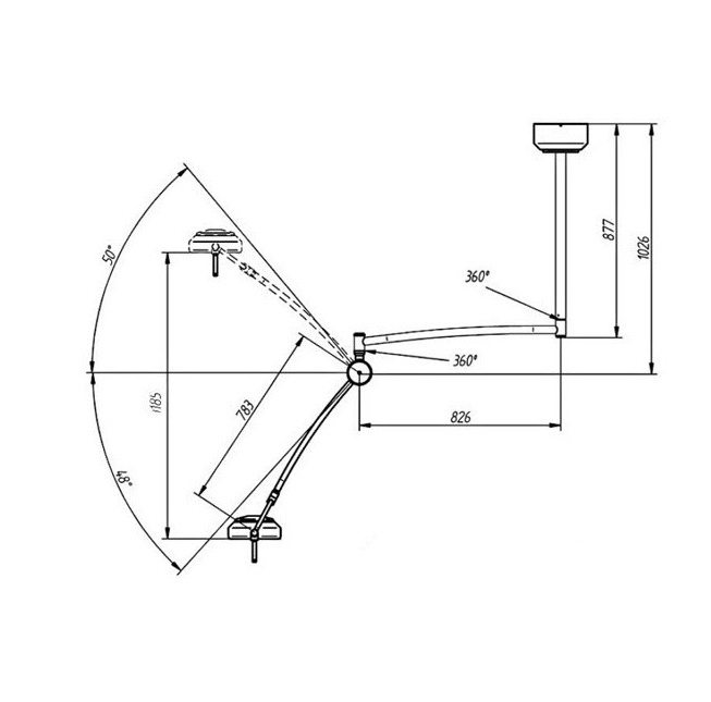 Sufitowa lampa zabiegowa LED ORDISI L21-25P  