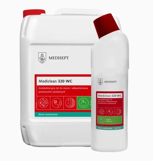 Mediclean 320 WC - żel do mycia powierzchni sanitarnych, 5L