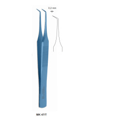 Pinceta mikrochirurgiczna bez nacięć i bez ząbków dł. 100 mm, czubek 0,2 mm