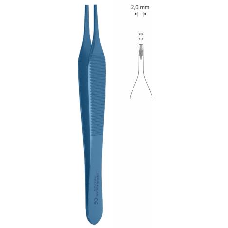 Pinceta mikrochirurgiczna typu ADSON-BROWN, dł. 120 mm, czubek 2 mm