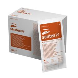 SANTEX PF bezpudrowe chirurgiczne rękawice lateksowe 7.5, 50 par
